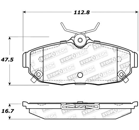 StopTech Sport Brake Pads w/Shims and Hardware - Rear