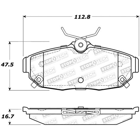 StopTech Sport Brake Pads w/Shims and Hardware - Rear