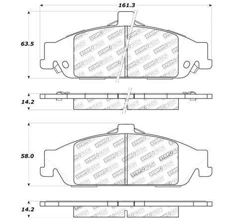 StopTech Sport Brake Pads w/Shims and Hardware - Rear