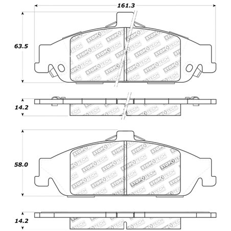 StopTech Sport Brake Pads w/Shims and Hardware - Rear