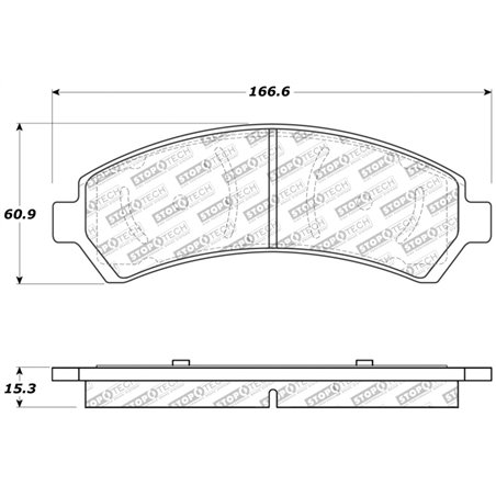 StopTech Sport Brake Pads w/Shims and Hardware - Rear