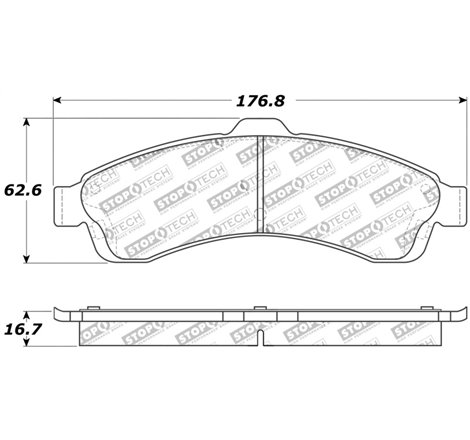 StopTech Sport Brake Pads w/Shims and Hardware - Rear