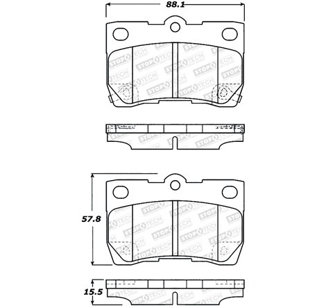 StopTech Sport Brake Pads w/Shims and Hardware - Rear