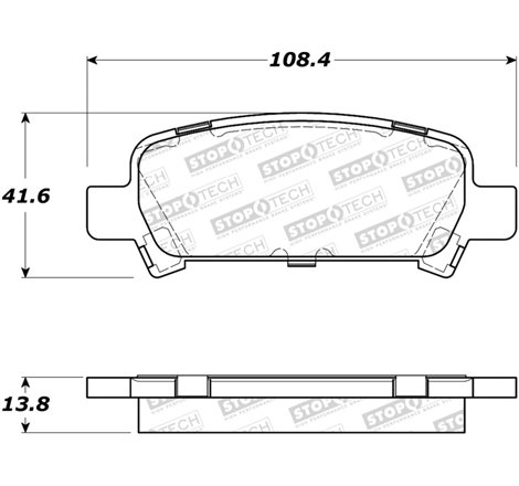 StopTech Sport Brake Pads w/Shims and Hardware - Rear