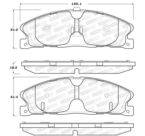 StopTech Sport Brake Pads w/Shims and Hardware - Rear