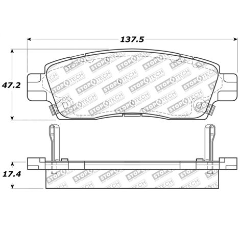 StopTech Sport Brake Pads w/Shims and Hardware - Rear