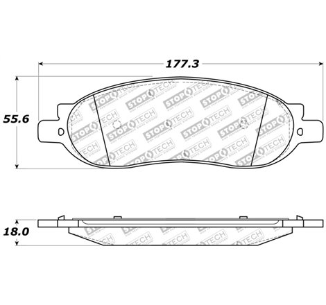 StopTech Sport Brake Pads w/Shims and Hardware - Rear