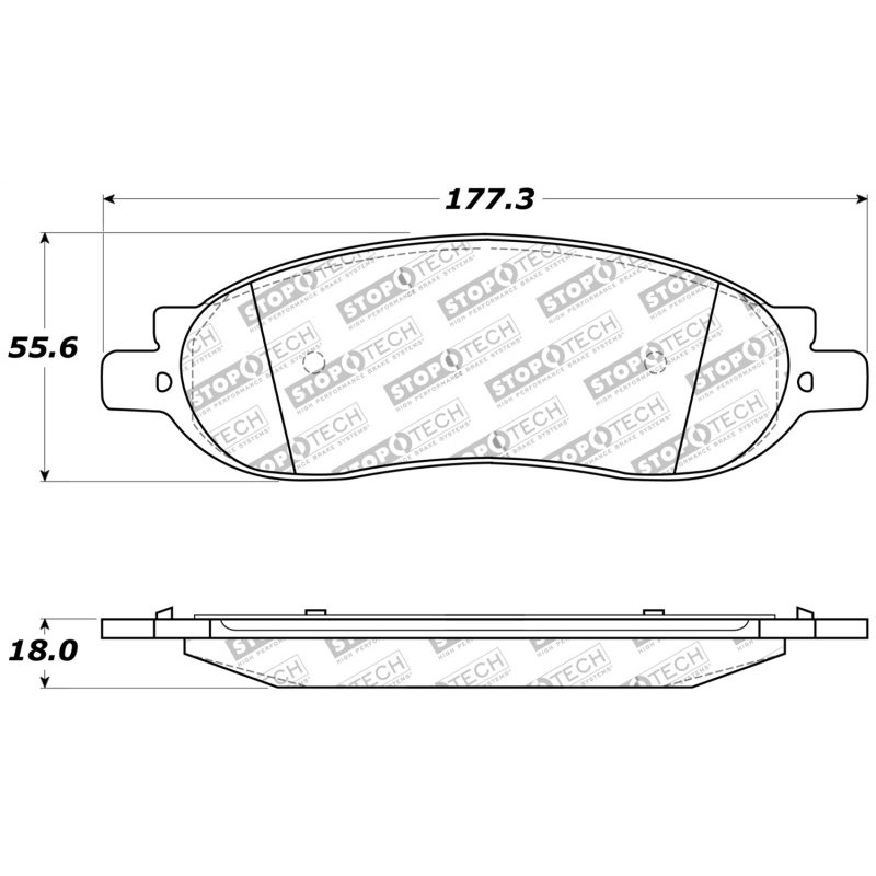 StopTech Sport Brake Pads w/Shims and Hardware - Rear