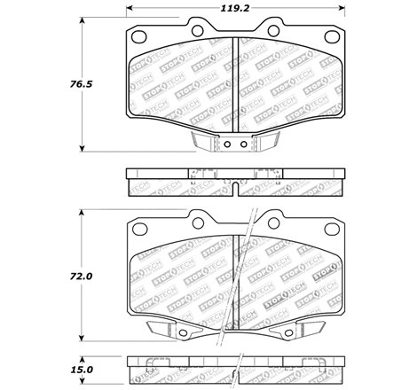 StopTech Sport Brake Pads w/Shims and Hardware - Rear