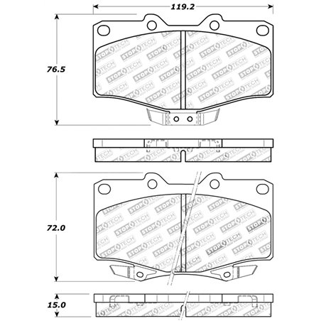 StopTech Sport Brake Pads w/Shims and Hardware - Rear