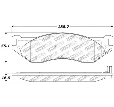 StopTech Sport Brake Pads w/Shims and Hardware - Rear