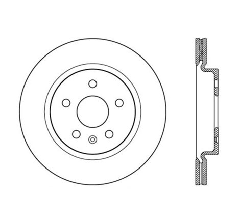 StopTech Sport Cross Drilled Brake Rotor - Front Left