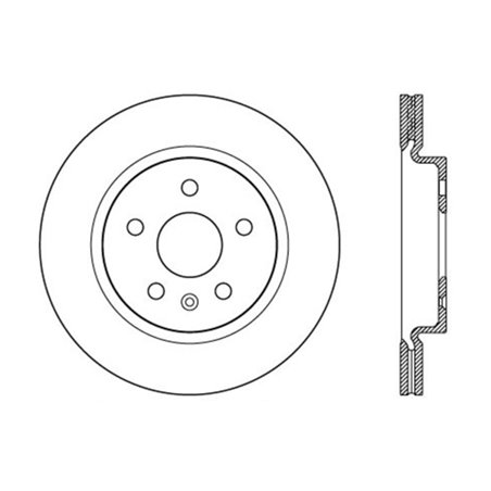 StopTech Sport Cross Drilled Brake Rotor - Front Left