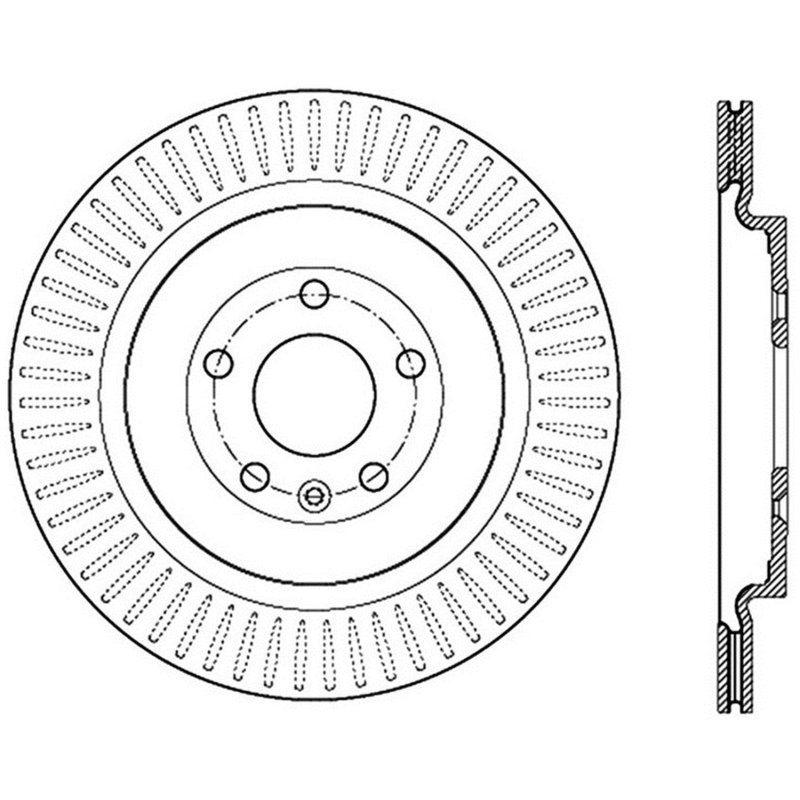 StopTech Sport Cross Drilled Brake Rotor - Front Right