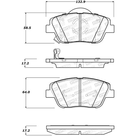 StopTech Street Brake Pads - Front