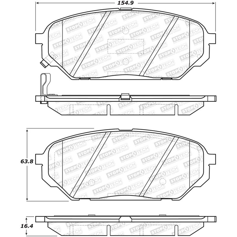 StopTech Street Brake Pads - Front