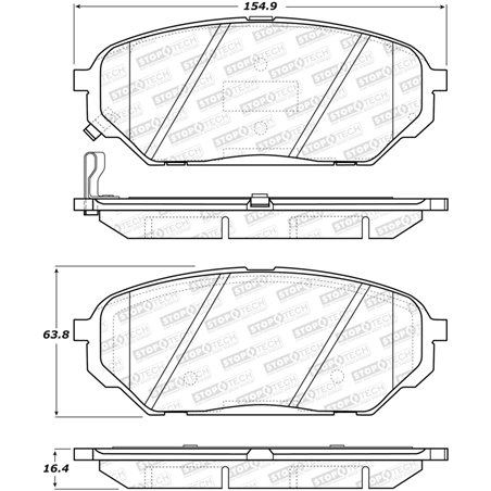 StopTech Street Brake Pads - Front