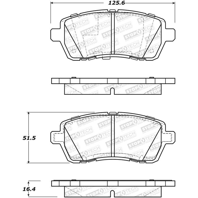 StopTech Street Brake Pads - Front