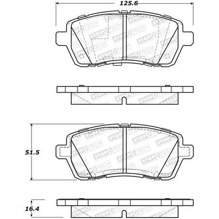 StopTech Street Brake Pads - Front