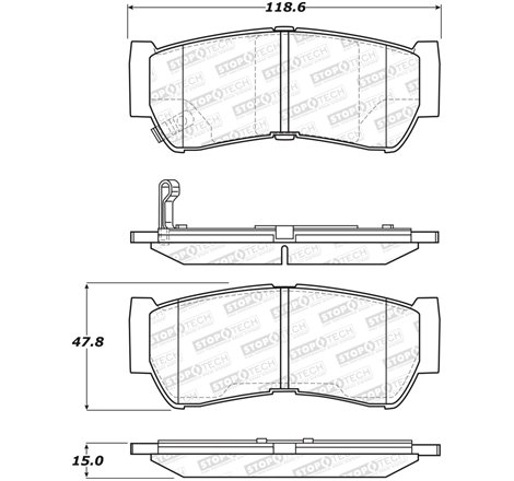 StopTech Street Brake Pads - Front