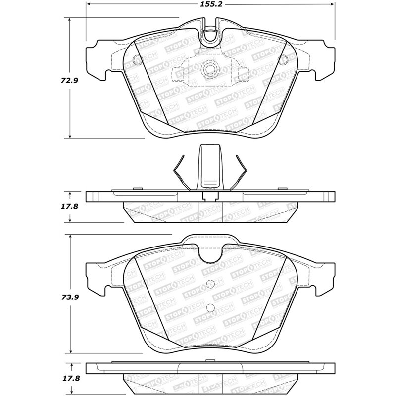 StopTech Street Brake Pads - Front