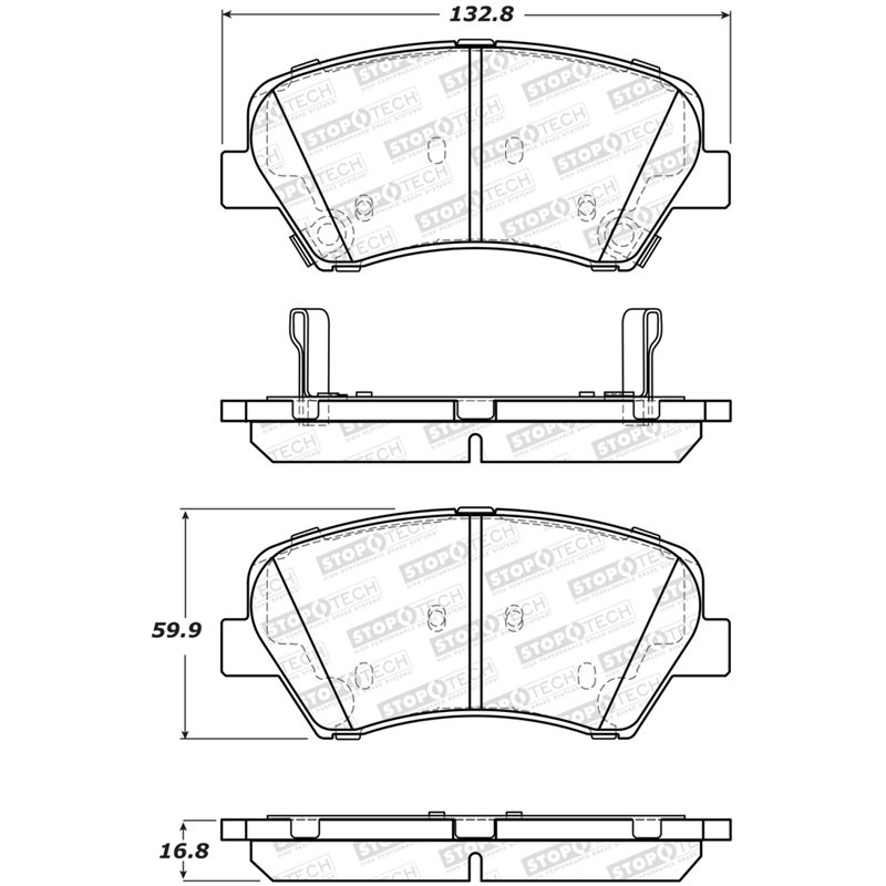 StopTech Street Brake Pads - Front