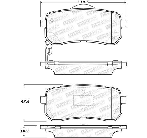 StopTech Street Brake Pads - Front