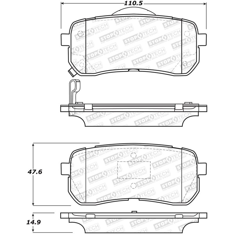 StopTech Street Brake Pads - Front