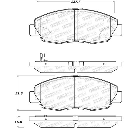 StopTech Street Brake Pads - Front