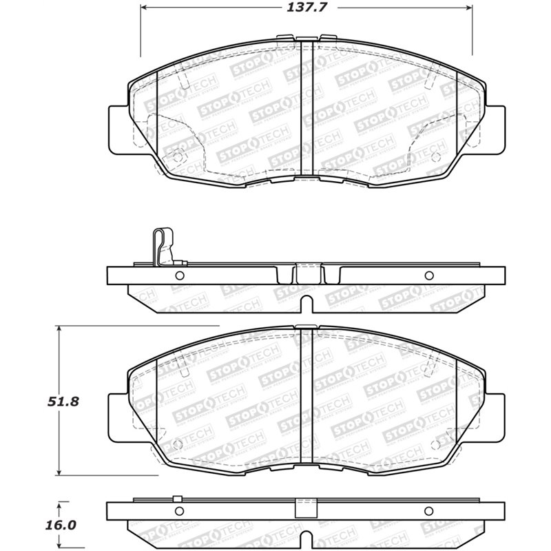 StopTech Street Brake Pads - Front