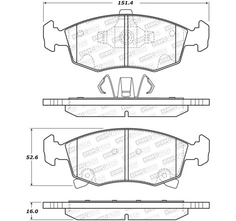 StopTech Street Brake Pads - Front