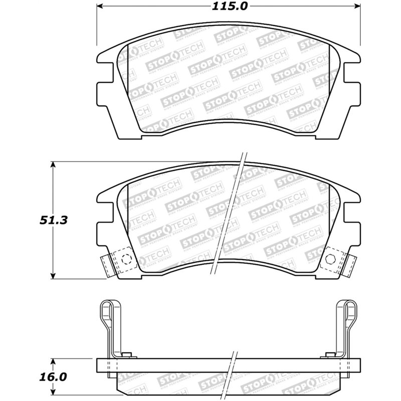 StopTech Street Brake Pads - Front