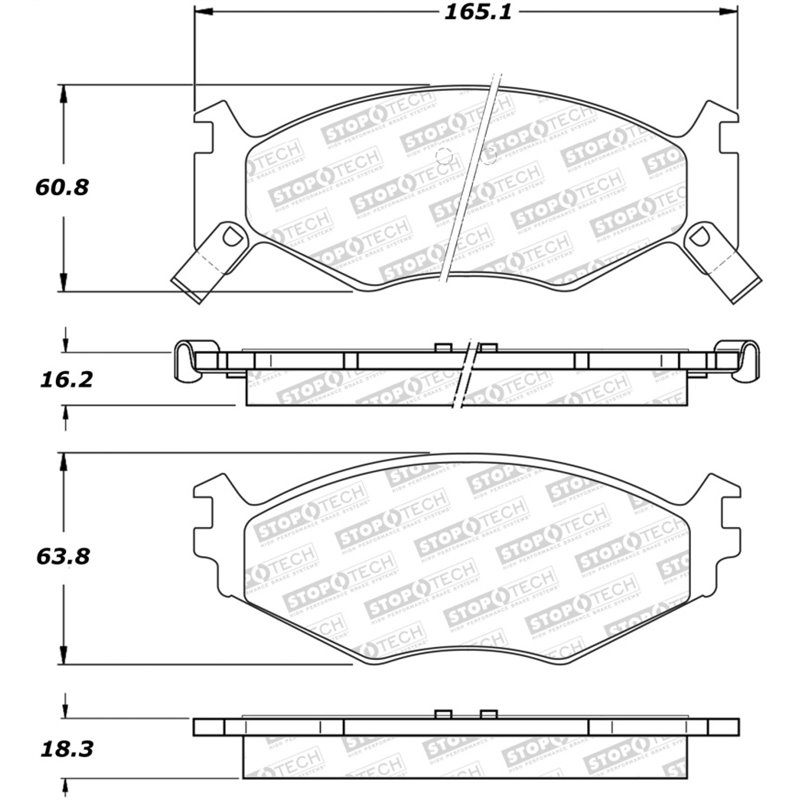 StopTech Street Brake Pads - Front