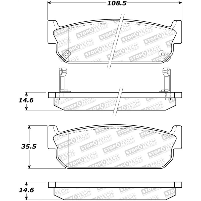 StopTech Street Brake Pads - Front