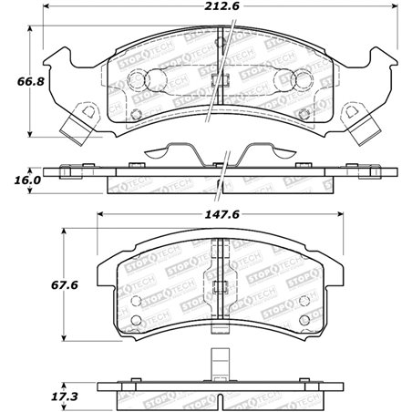 StopTech Street Brake Pads - Front