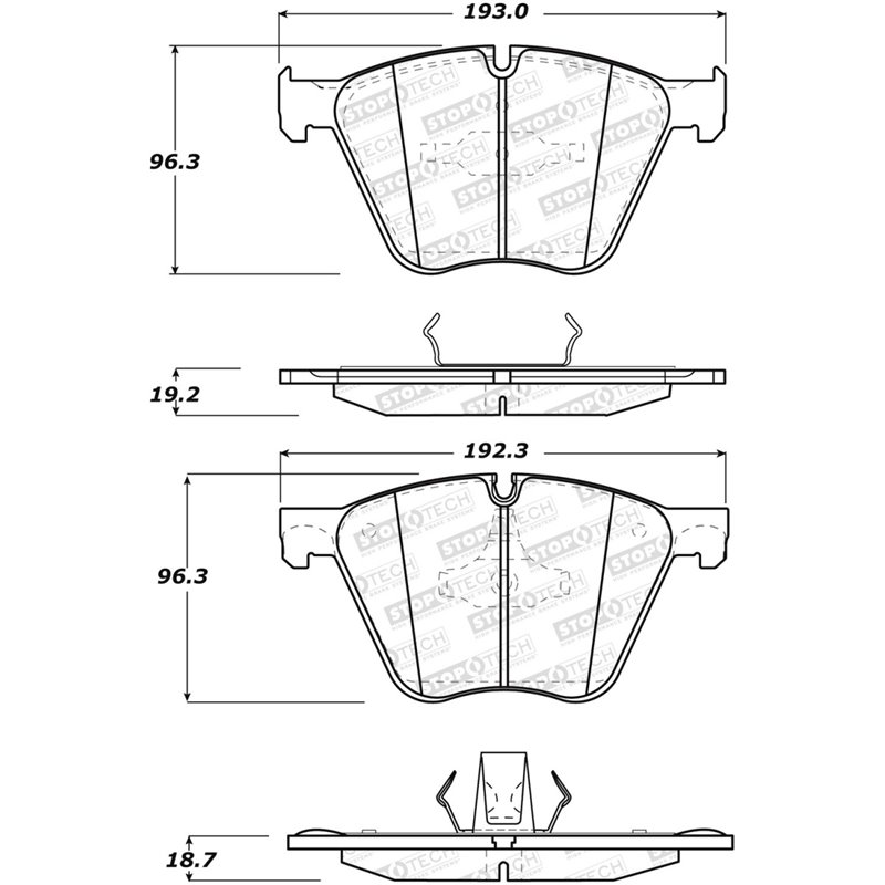 StopTech Street Brake Pads - Front/Rear