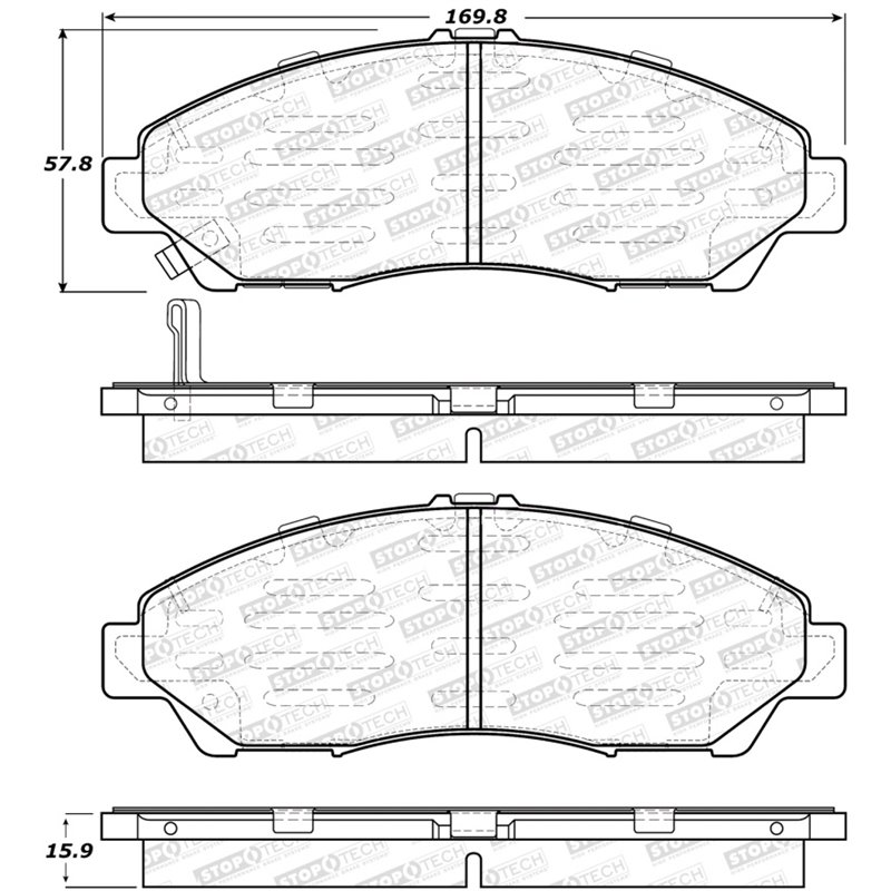 StopTech Street Brake Pads - Front/Rear