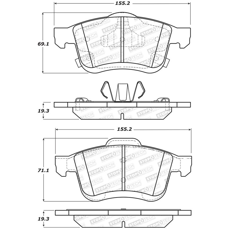 StopTech Street Brake Pads - Front/Rear