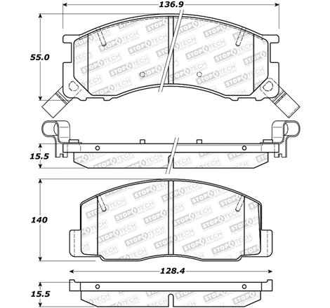 StopTech Street Brake Pads - Front/Rear