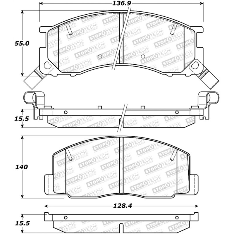 StopTech Street Brake Pads - Front/Rear