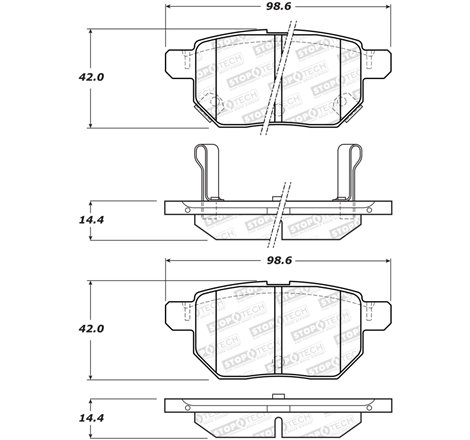 StopTech Street Brake Pads - Rear