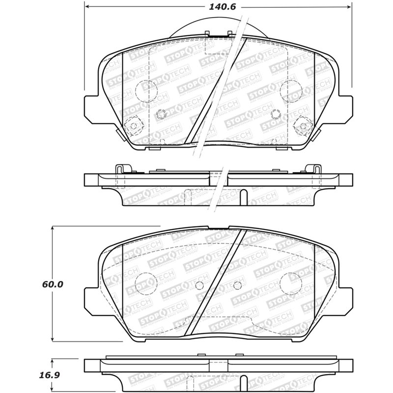 StopTech Street Brake Pads - Rear