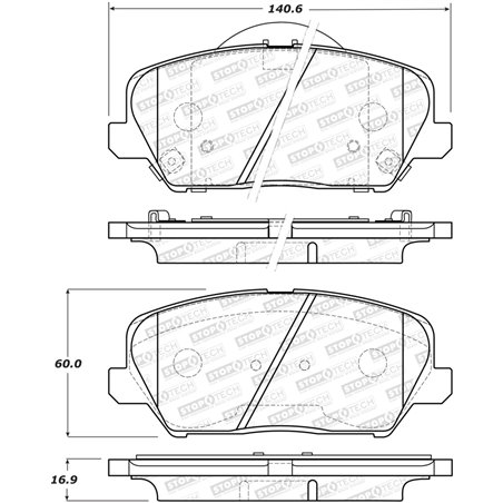 StopTech Street Brake Pads - Rear