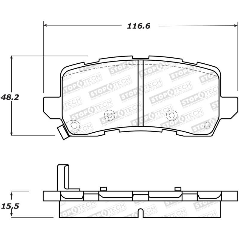 StopTech Street Brake Pads - Rear