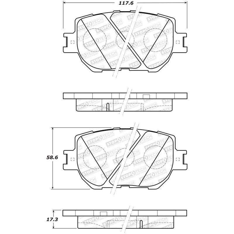 StopTech Street Brake Pads - Rear