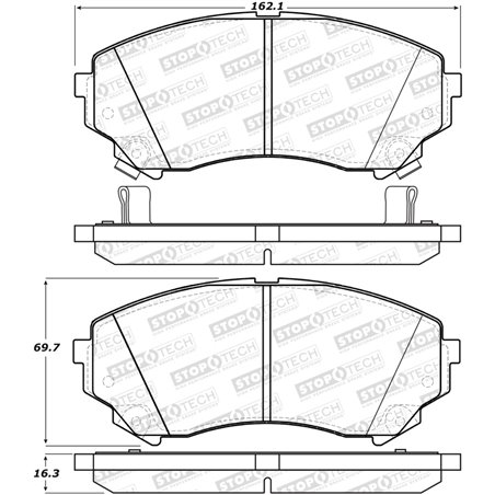 StopTech Street Brake Pads - Rear