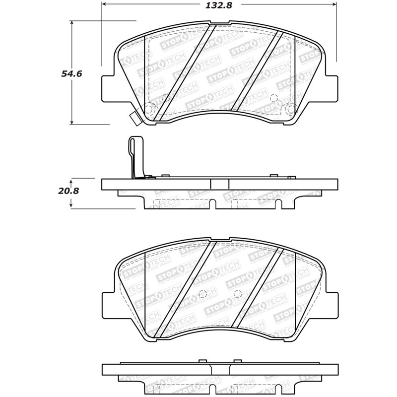 StopTech Street Brake Pads - Rear