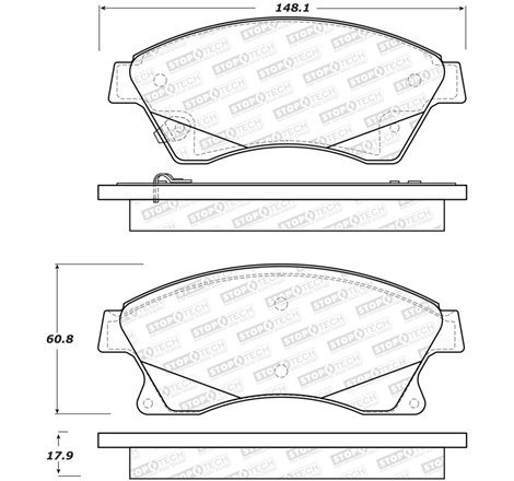 StopTech Street Brake Pads - Rear