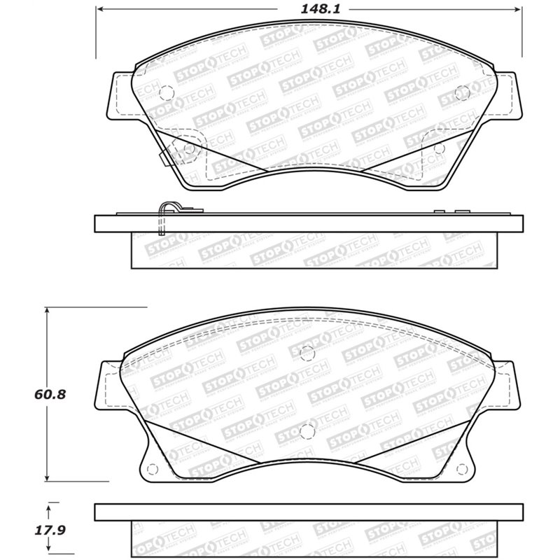 StopTech Street Brake Pads - Rear