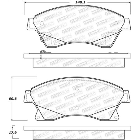 StopTech Street Brake Pads - Rear